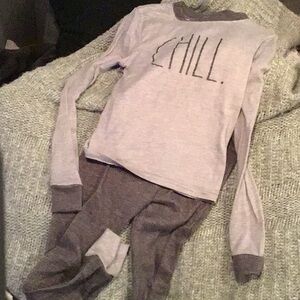 Kids Pajamas in Gray and Cream